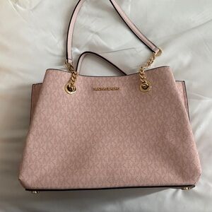 Michael Kors Blush Pink Tote with Gold Accents